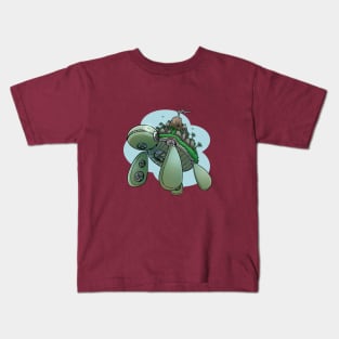 Turtle carrying the world Kids T-Shirt